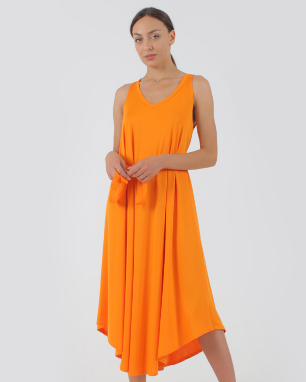 robe longue botti osanna creazione coloris orange